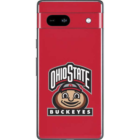 Ohio State University OSUBuckeyes Light Grey Google Pixel 7a Skin